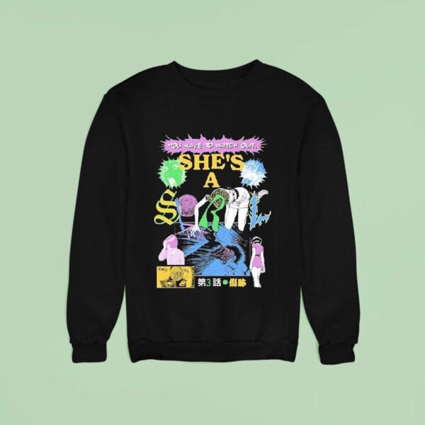 Uzumaki She S A Spiral You Have To Watch Ou Sweatshirt