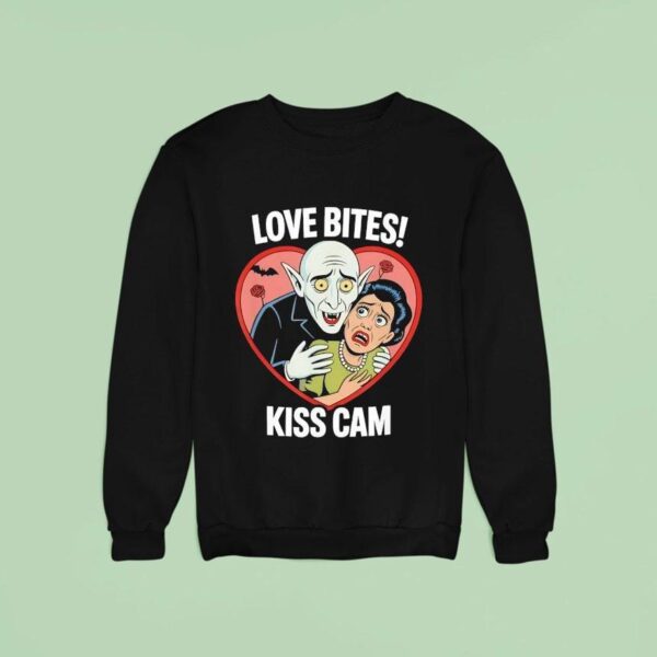 Vampire Love Bites Kiss Cam Parody Halloween Sweatshirt