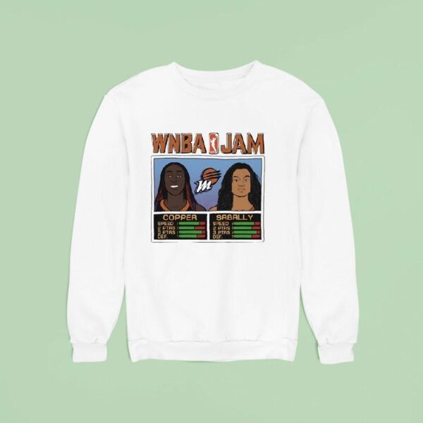Wnba Jam Kahleah Copper And Satou Sabally Phoenix Mercury Basketball Sweatshirt