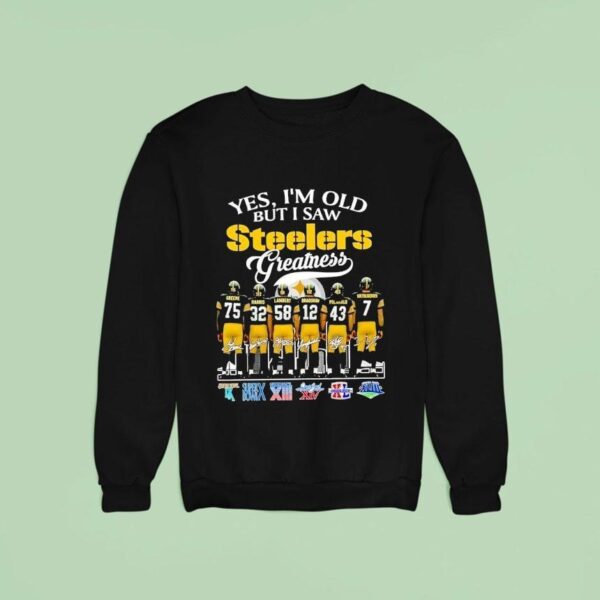 Yes I M Old But I Saw Pittsburgh Slers Greatness Super Bowl Signatures Sweatshirt