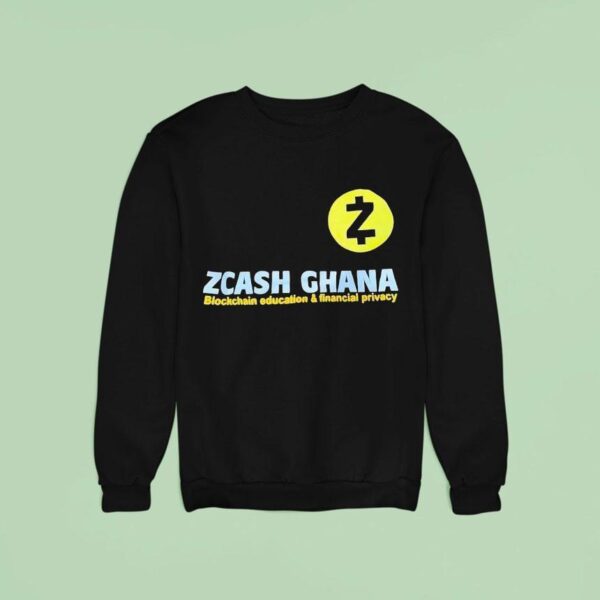 Zcash Ghana Blockchain Education And Financial Privacy Sweatshirt