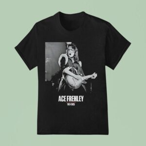 Ace Frehley Space Ace Rock Kiss Big Face Rip T Shirt