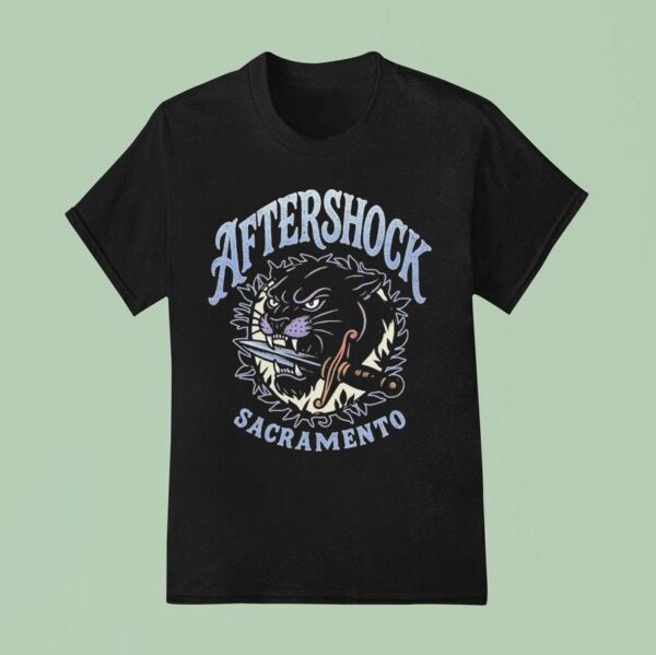 Aftershock Sacramento Sharp Tongue Panther Dagger T Shirt