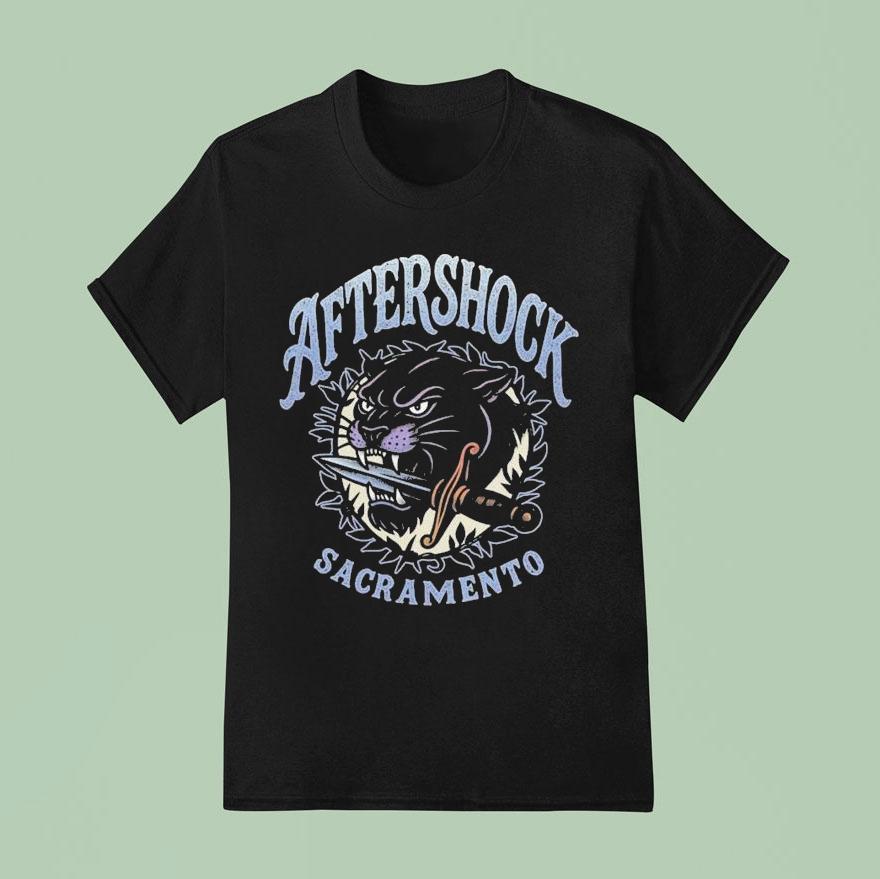 Aftershock Sacramento Sharp Tongue Panther Dagger T Shirt