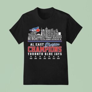 Al East Division Champions Toronto Blue Jays Skyline Names T Shirt