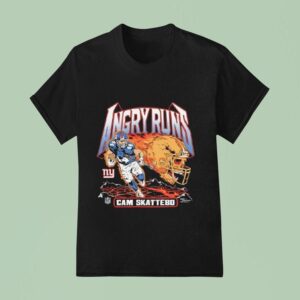 Angry Runs Giants Cam Skattebo Logo T Shirt