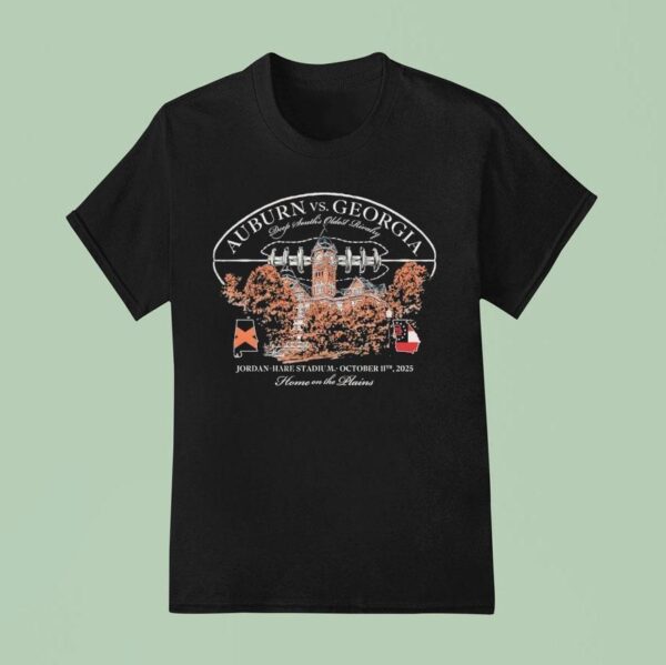Auburn Tigers Vs Georgia Bulldogs Deep South S Oldest Rivalry Jordan Hare Stadium T Shirt