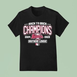 Back To Back Southern League Champions Birmingham Barons Logo T Shirt