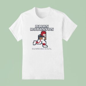 Bijan Robinson Pixel Player Running Back Atlanta Falcons T Shirt