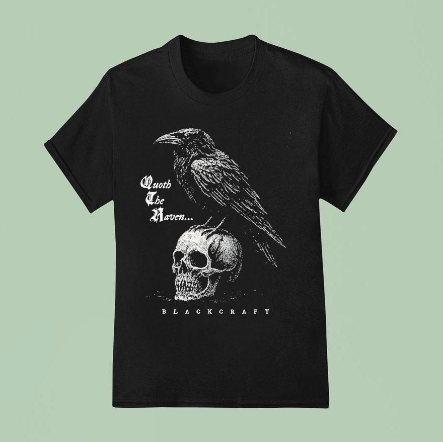 Blackcraft Cult Quoth The Raven Skull T Shirt