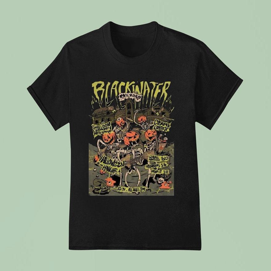 Blackwater Railroad Co Sheldon Community Arts Hangar In Talkeetna Alaska October T Shirt