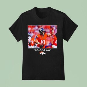 Bo Nix Denver Broncos Nfl October Logo T Shirt