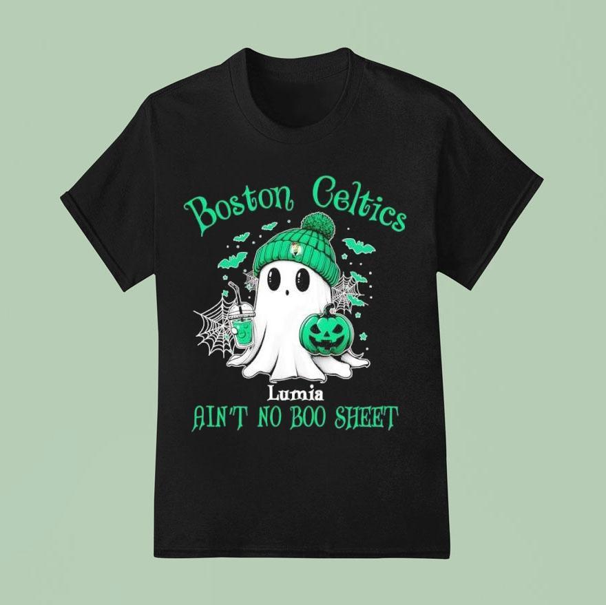 Boston Celtics Halloween Ghost Lumia Ain T No Boo Shee T Shirt
