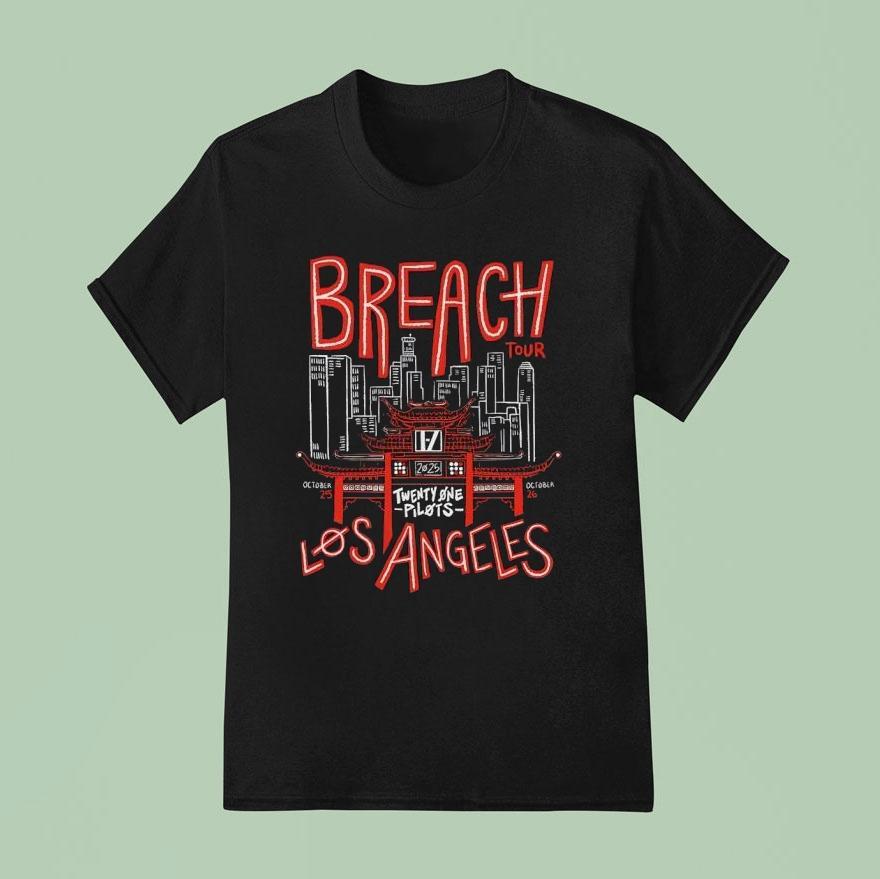 Breach Los Angeles Twenty One Pilots Tour T Shirt