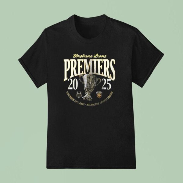 Brisbane Lions Premiers Afl Believed Back To Back Team Graphic Trophy T Shirt