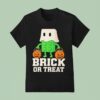Building Bricks Halloween Brick Or Treat Ghost Builder Funny T Shirt