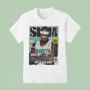Carmelo Anthony Rise Up Gets His Due Slam Cover T Shirt