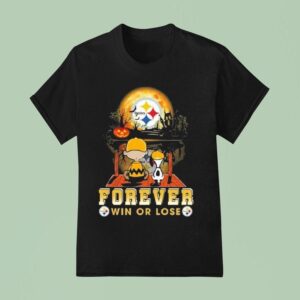 Charlie Brown And Snoopy X Pittsburgh Slers Forever Win Or Lose Halloween T Shirt