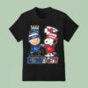 Charlie Brown Kansas City Royals And Snoopy Kansas City Chiefs Skyline T Shirt