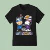Charlie Brown Los Angeles Dodgers X Snoopy Los Angeles Lakers Skyline T Shirt