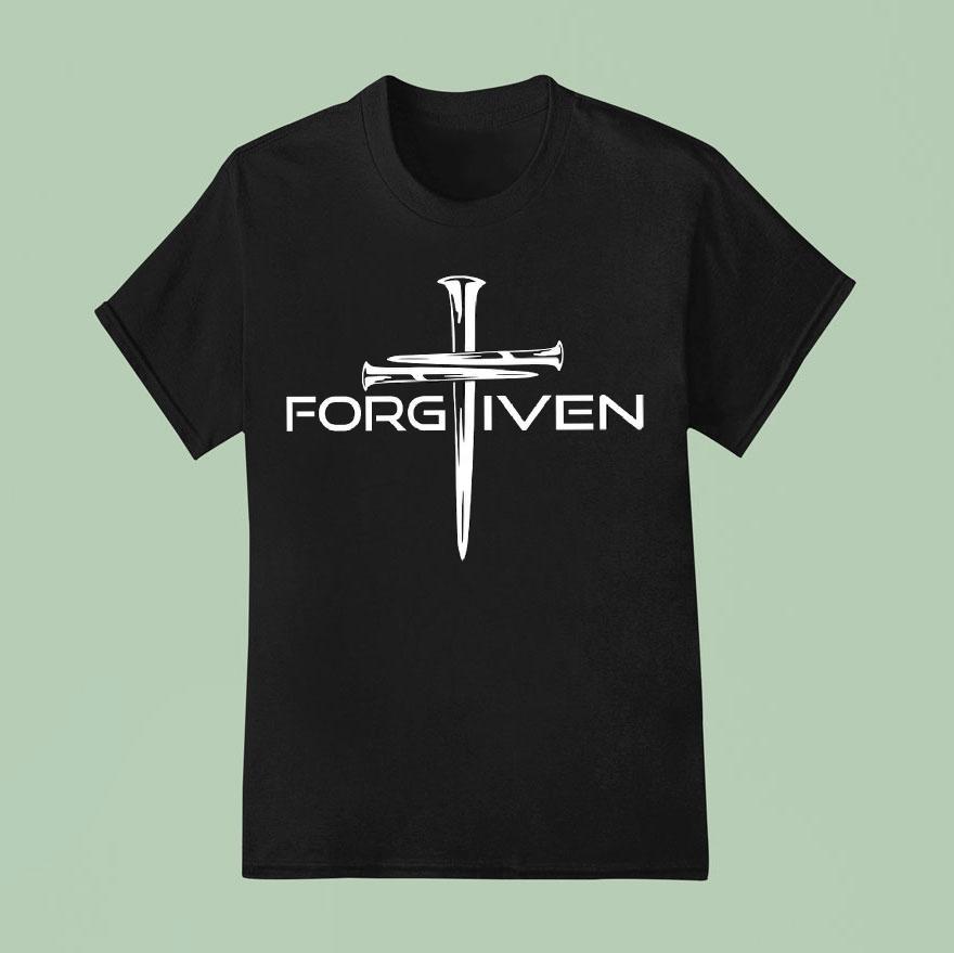 Christian Nail Cross Forgiven T Shirt