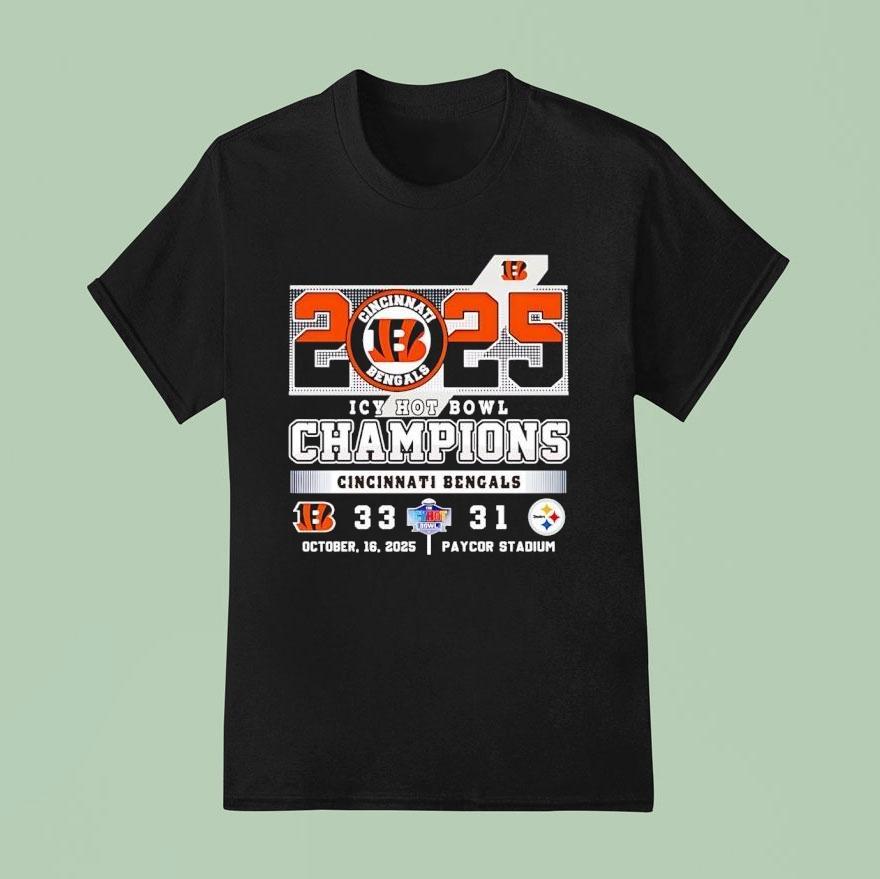 Cincinnati Bengals Vs Pittsburgh Slers Icy Hot Bowl Champions  T Shirt