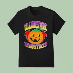 Clandestine Industries Pumpkin Halloween T Shirt