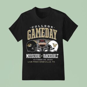 College Gameday Missouri Vs Vanderbilt Oct Live From Nashville Tn Helme T Shirt