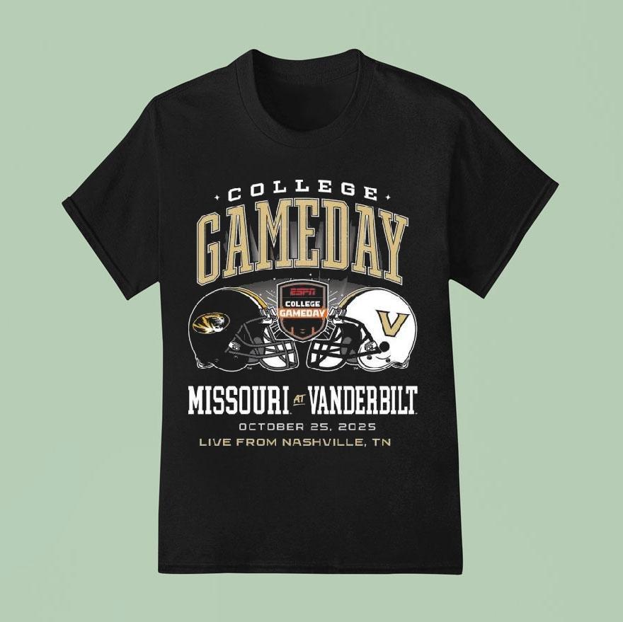 College Gameday Missouri Vs Vanderbilt Oct Live From Nashville Tn Helme T Shirt