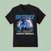 Detroit Lions Super Heroes Signatures T Shirt