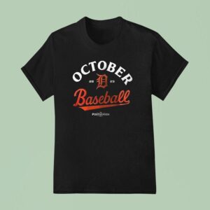 Detroit Tigers October Baseball Postseason Clinched Team Graphic T Shirt