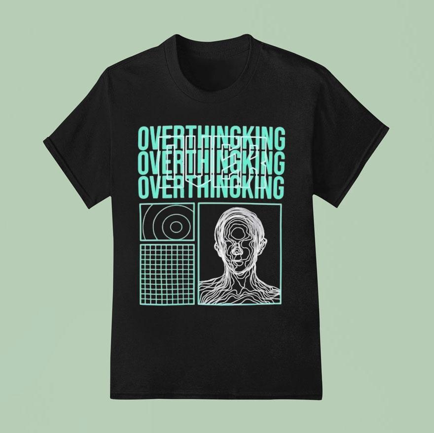 Digital Delight Overthinking Minimal House Tech T Shirt