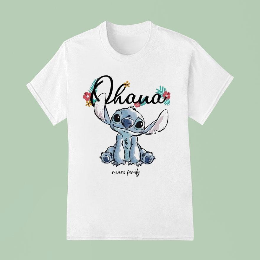Disney Lilo Stitch Ohana Means Family T Shirt