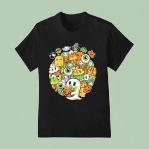 Doodle Ween A Fun Halloween Spooky Characters And Candy T Shirt
