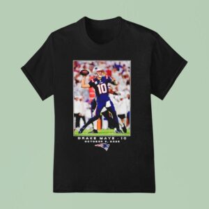 Drake Maye New England Patriots Nfl Flash Features Week T Shirt
