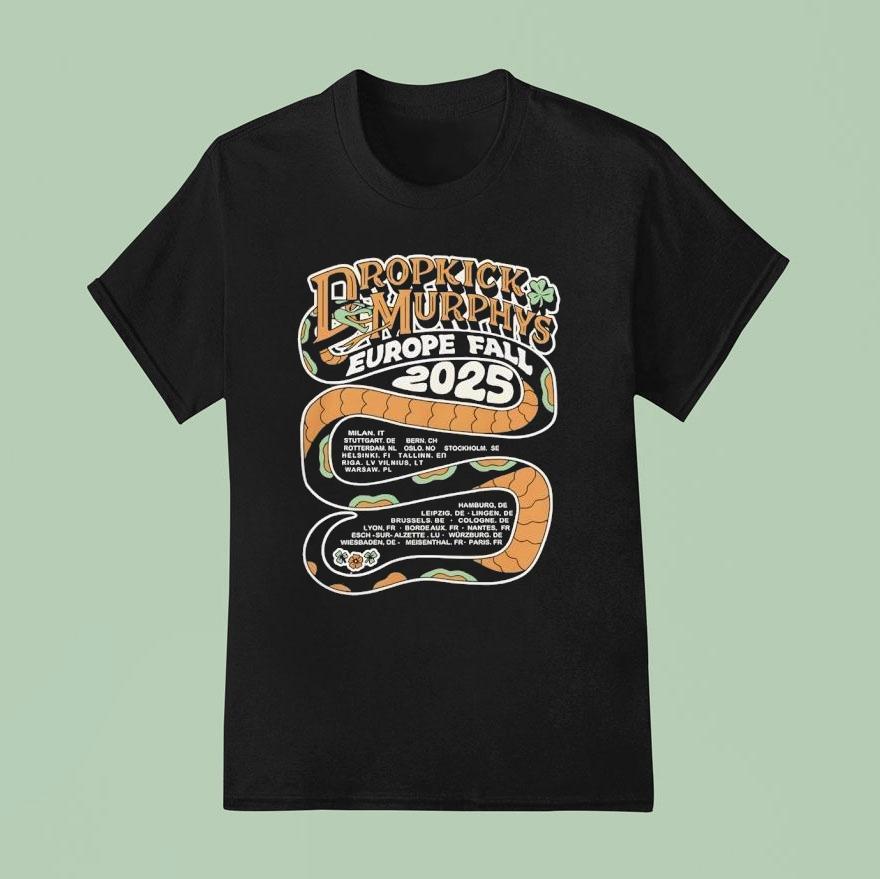 Dropkick Murphys Europe Fall Tour  T Shirt