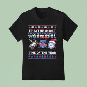 Eagles S Phillies S Ers It S The Most Wonderful Time Of The Year Christmas T Shirt