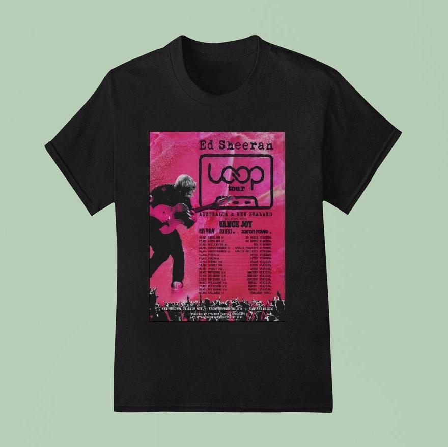 Ed Sheeran Australia And New Zealand Tour T Shirt