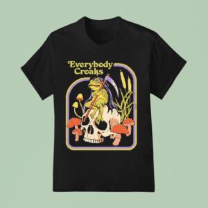 Everybody Croaks Frog And Skull T Shirt
