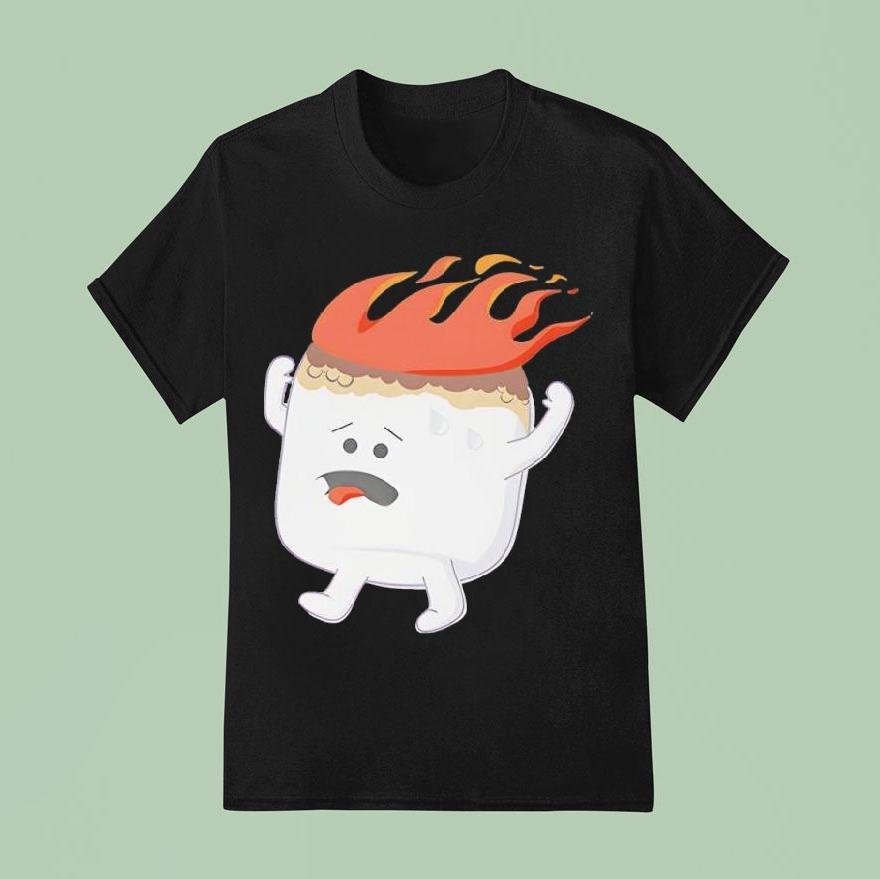 Flaming Marshmallow T Shirt