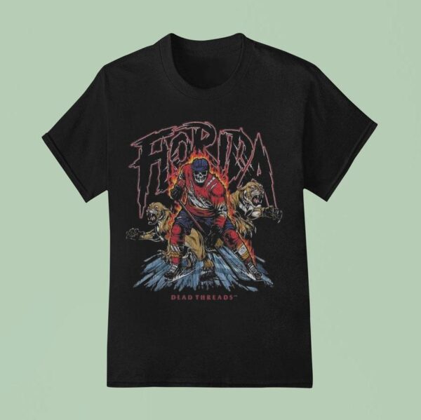 Florida Panthers Hockey Skeleton Dead Threads T Shirt