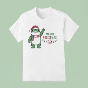 Frog Portland Merry Resistmas Christmas Holiday T Shirt
