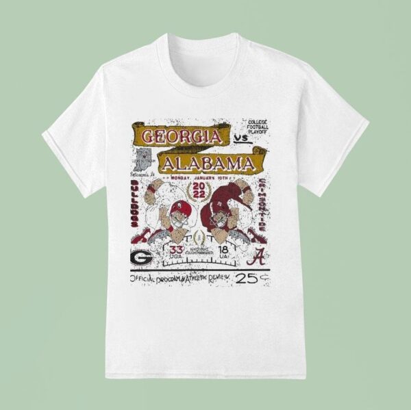 Georgia Bulldogs Vs Alabama Crimson Tide College Football Playoff National Championship Game Matchup T Shirt