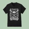 Get Scared Bat Skull T Shirt