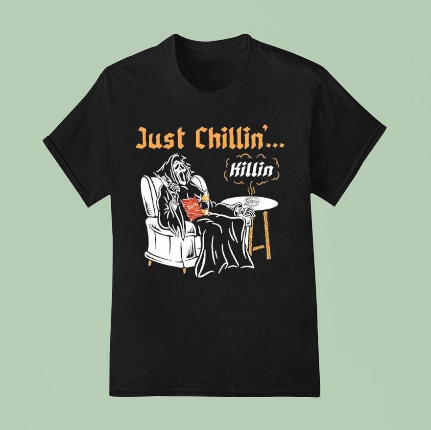 Ghostface Just Chillin Killin Halloween T Shirt