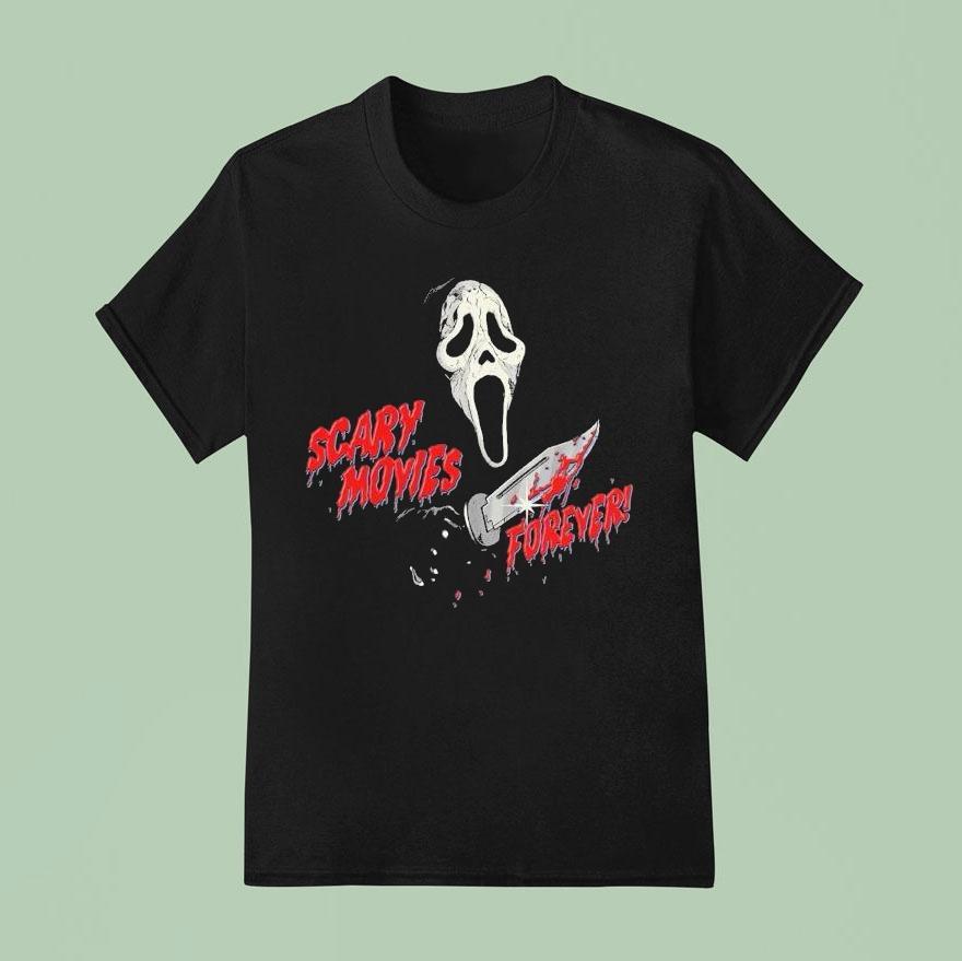 Ghostface Scary Movies Forever Knife T Shirt