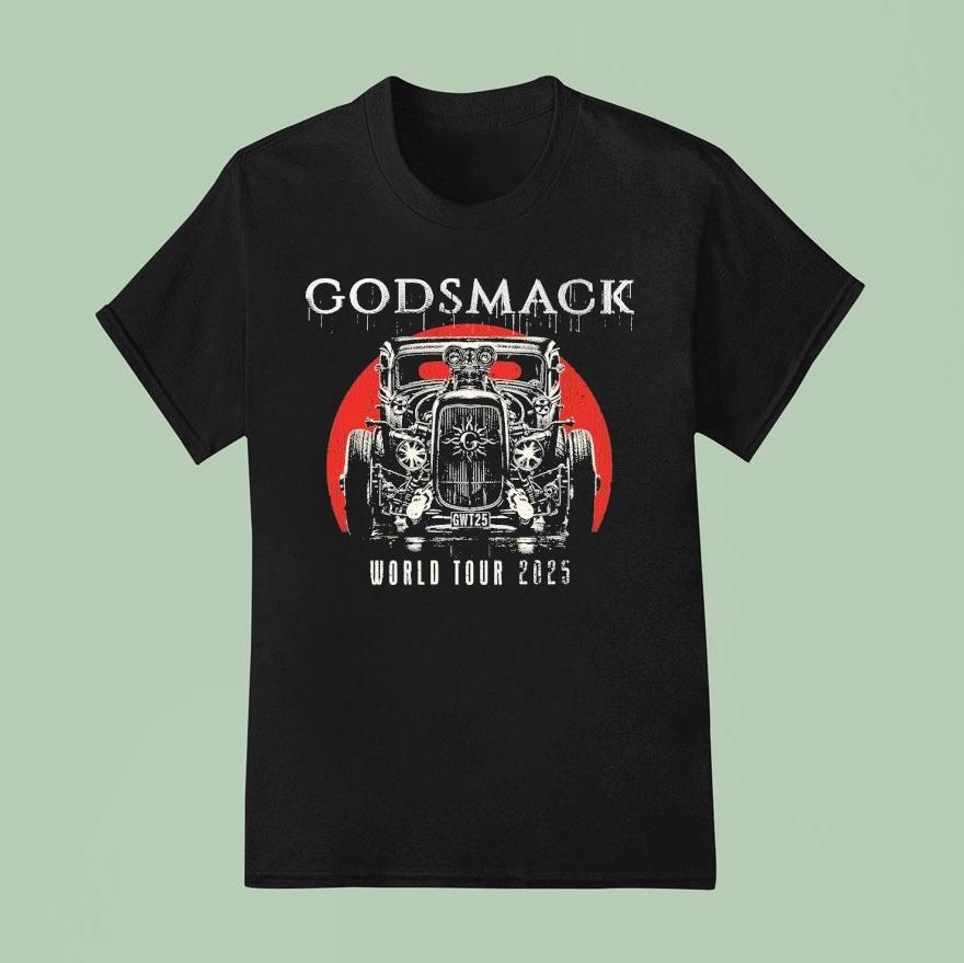 Godsmack Gwt World Tour  Jeep T Shirt