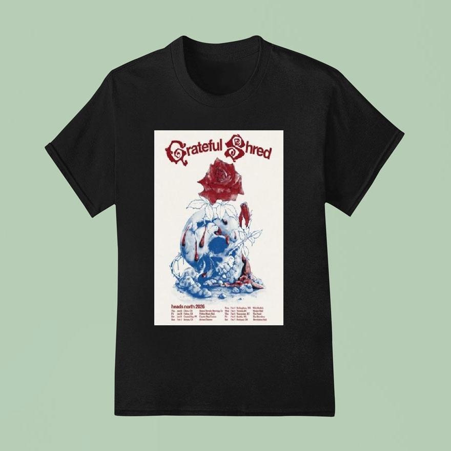 Grateful Shred Head North Tour T Shirt