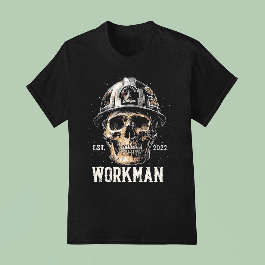 Hard Headed Workman Est Skull T Shirt