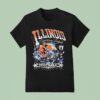 Illinois Fighting Illini Football Grunge Helme T Shirt